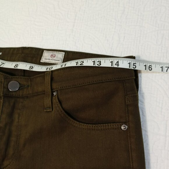 AG Adriano Goldschmied The Legging Ankle Skinny Jeans 27R olive green Womens - Picture 11 of 14